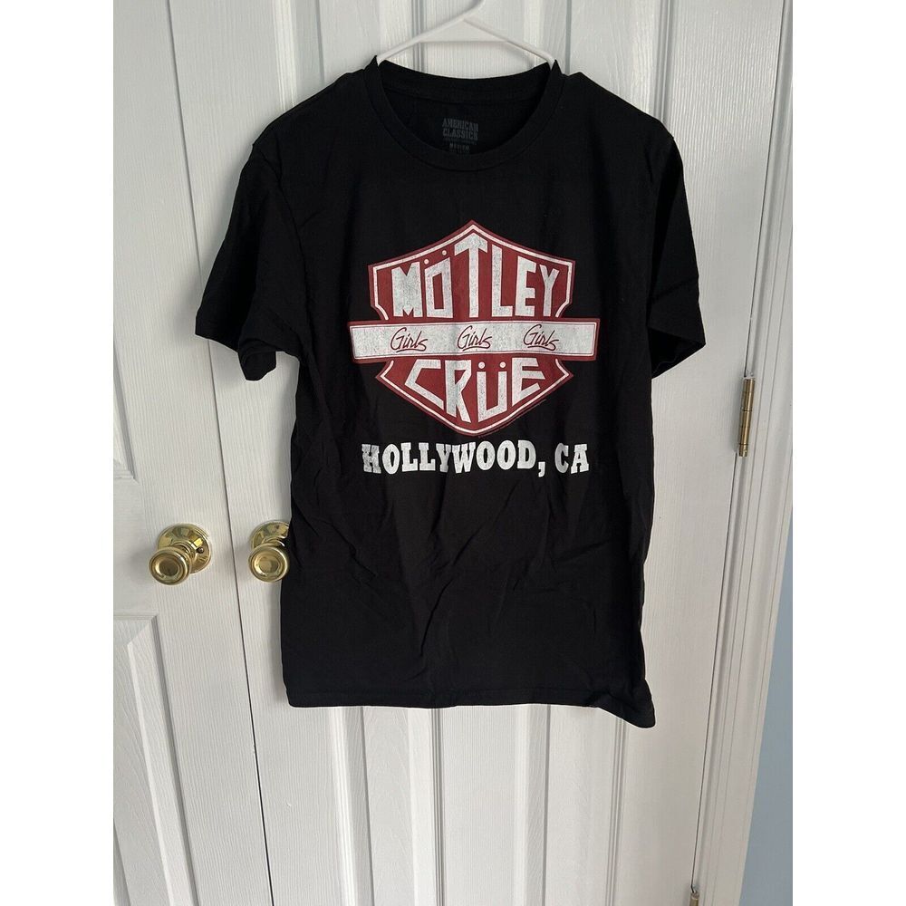 American Classics Mens Medium Motley Crue "Girls,Girls,Girls" Black Tee